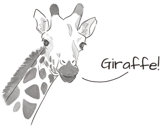 Giraffe saying 'Giraffe!'